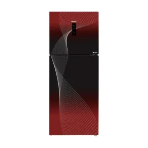 Red Haier Refrigerator HRF-346 IFRA with Glass Finish